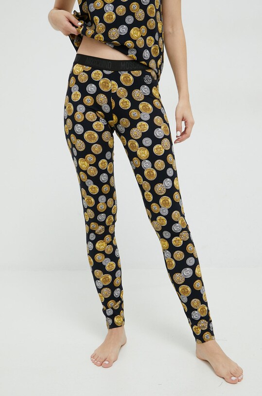 Moschino Underwear legginsy wzorzyste czarny 4315.9005.9BYY