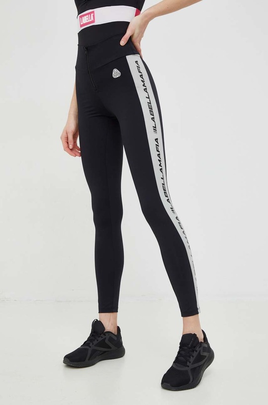 LaBellaMafia legginsy treningowe Essentials z elastanem czarny LB.25978