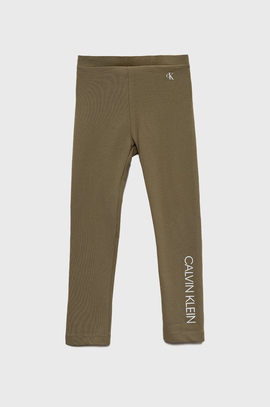 Calvin Klein Jeans legginsy dziecięce IU0IU00290.9BYY nadruk zielony IU0IU00290.9BYY