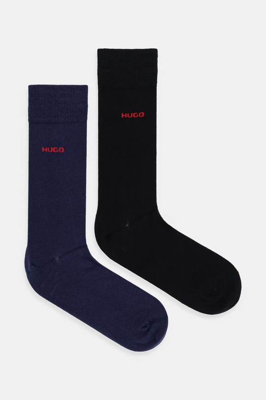 Κάλτσες HUGO (2-pack) ψηλές κάλτσες σκούρο μπλε 50468099