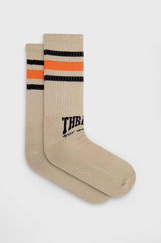 HUF skarpetki x Trasher skarpetki długie beżowy sk00722