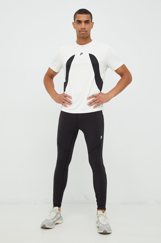 Fila legginsy do biegania Rishiri FAM0127 czarny AW22