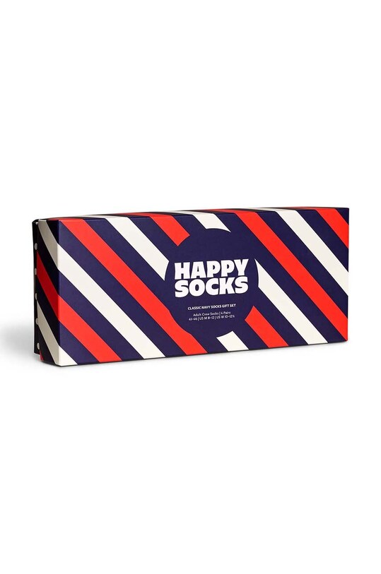 Κάλτσες Happy Socks 4-pack ψηλές κάλτσες σκούρο μπλε XBDO09.6002.M