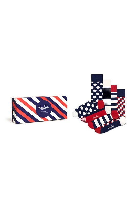 Ponožky Happy Socks 4-pack XBDO09.6002.M námořnická modř AW22