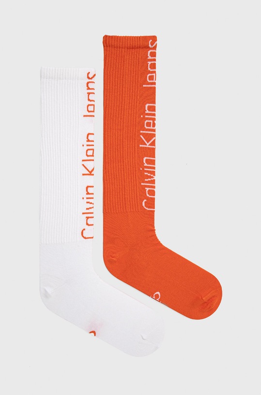 Calvin Klein skarpetki (2-pack) skarpetki długie pomarańczowy 701219860