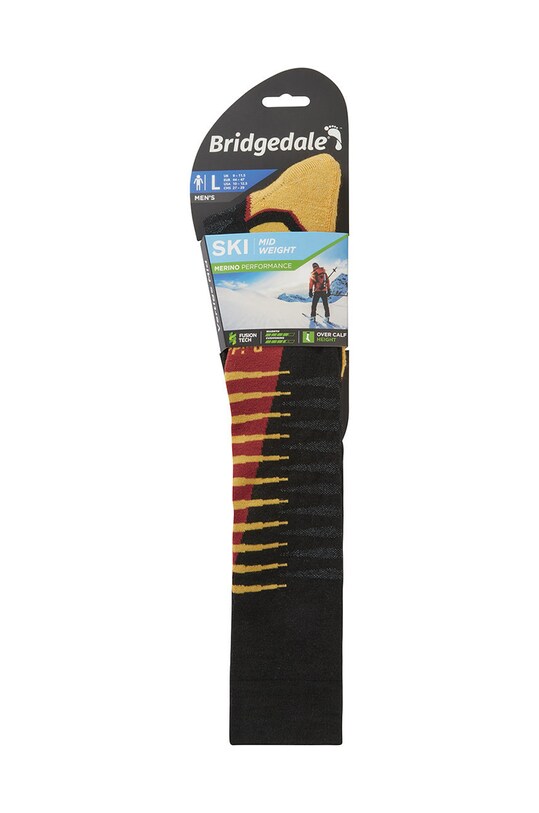 Îmbrăcăminte Bridgedale ciorapi de schi Midweight Merino Performance 710214 galben