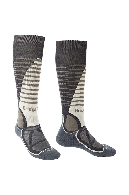 Lyžiarske ponožky Bridgedale Midweight Merino Performance 710214 sivá AW23