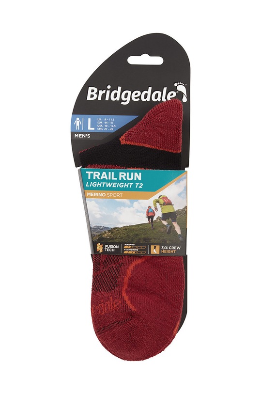 Oblečení Ponožky Bridgedale Lightweight T2 Merino Sport 710199 červená