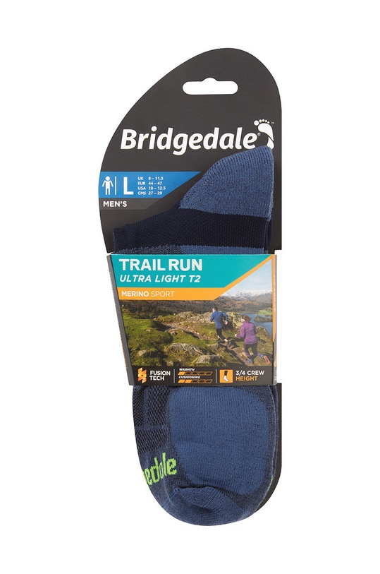 Oblačila Nogavice Bridgedale Ultralight T2 Merino Sport 710201 modra