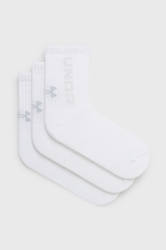 Čarape Under Armour 3-pack visoke čarape bijela 1373084