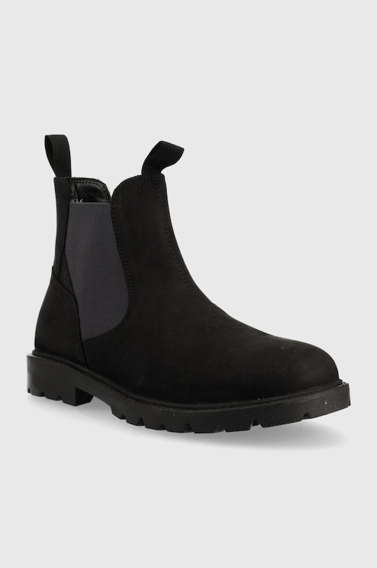 Dětské semišové kotníkové boty Geox J16FAA.00045.36.39 černá AW22