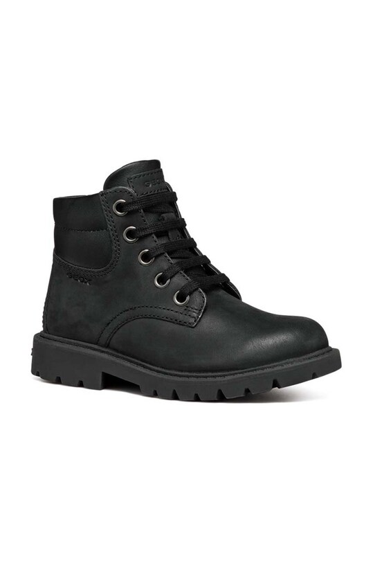 Geox ghete de iarna pentru copii din piele cu snur negru J16FAB.032BC.28.35