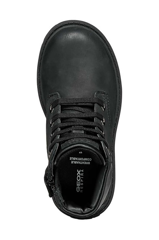 Detské zimné kožené topánky Geox J16FAB.032BC.28.35 čierna