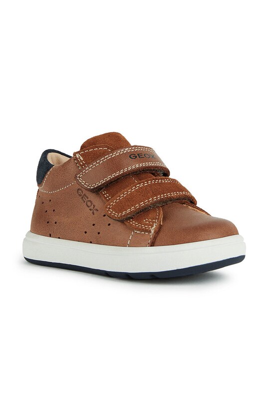 Dětské kožené polobotky Geox B044DD.0CL22 hnědá AW23