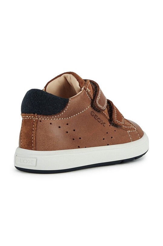Dětské kožené polobotky Geox hnědá B044DD.0CL22