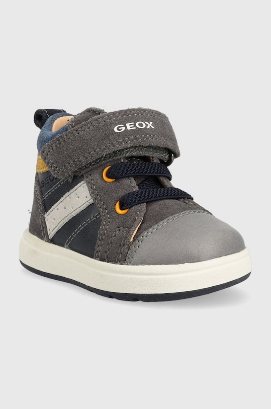 Geox incaltaminte din piele pentru copii Biglia B044DA.0CL22 gri AW22