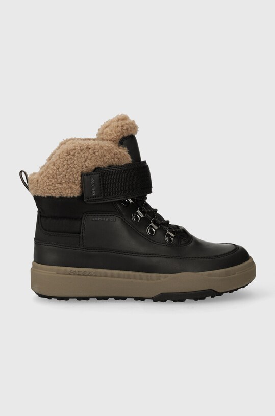 Geox cizme de iarna pentru copii imitatie de piele negru J26D8A.0MEFU.36.39