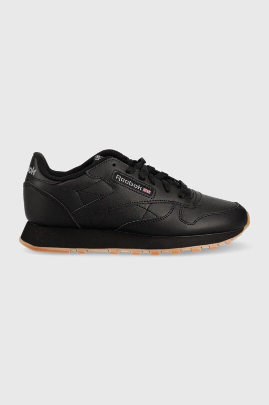 Detské kožené tenisky Reebok Classic Cl Lthr usňová koža čierna GZ6093