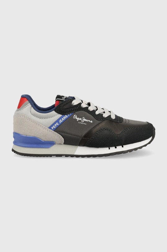 Pepe Jeans sneakersy dziecięce imitacja skóry licowej szary PBS30538