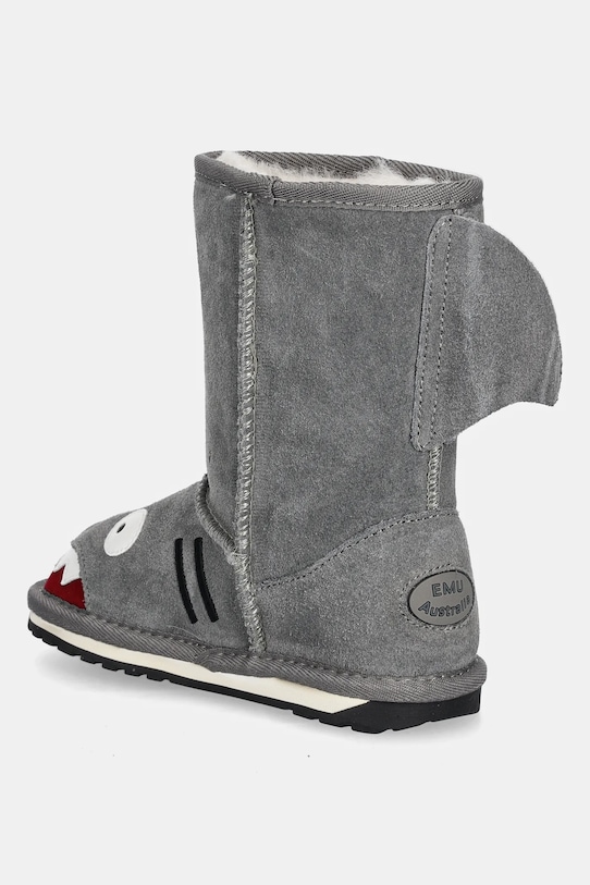 Dečki Otroške snežke iz semiša Emu Australia Shark K10589.Shark siva
