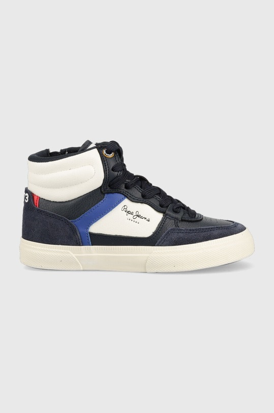 Pepe Jeans sneakersy skórzane dziecięce skóra zamszowa granatowy PBS30528