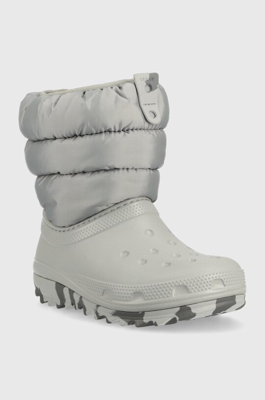Crocs gyerek hótaposó 207684.CROCS.CLASSIC.NEO.PUFF.BOOT.K szürke AW22