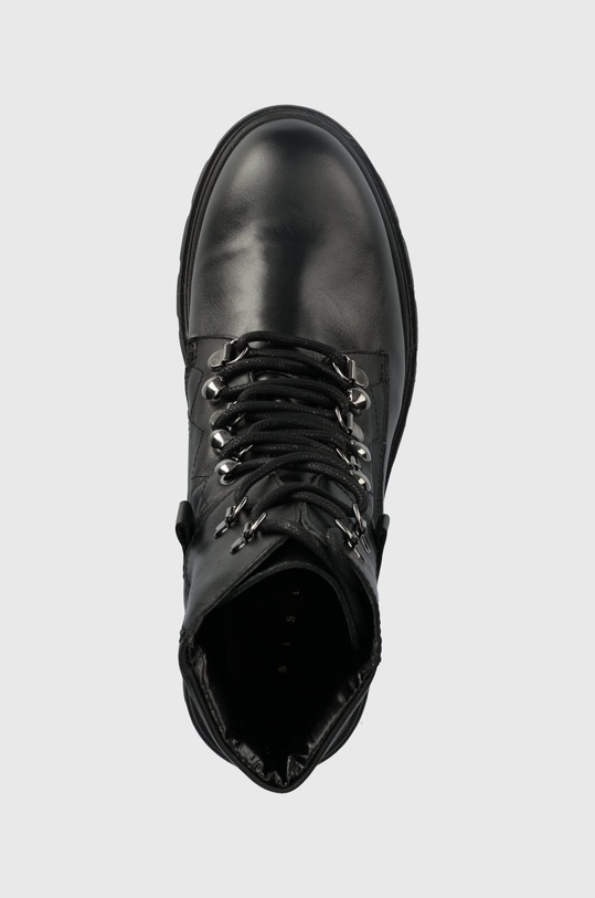 Sisley stivali da motociclista in pelle nero 8G9LWD00Y.700