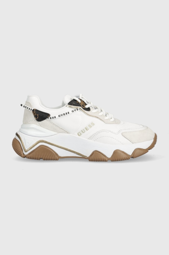 Tenisky Guess Micola semišová koža biela FL7MIC.FAL12.WHITE