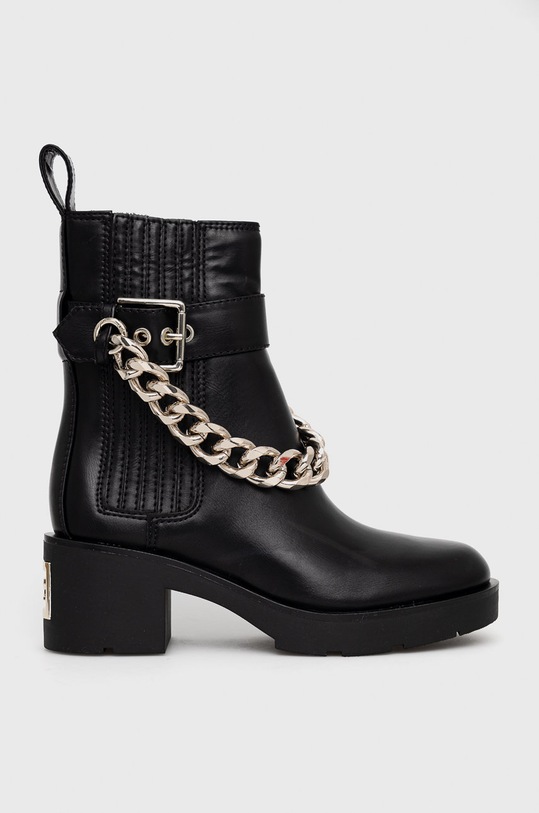 Guess botki Parsle słupek czarny FL7PRL.ELE10.BLACK