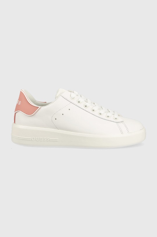 Guess sneakersy skórzane Rockie syntetyczny biały FL7RC5.LEA12.WHIRO