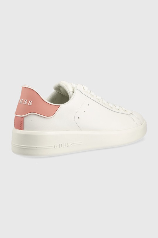 Guess sneakersy skórzane Rockie FL7RC5.LEA12.WHIRO biały AW22