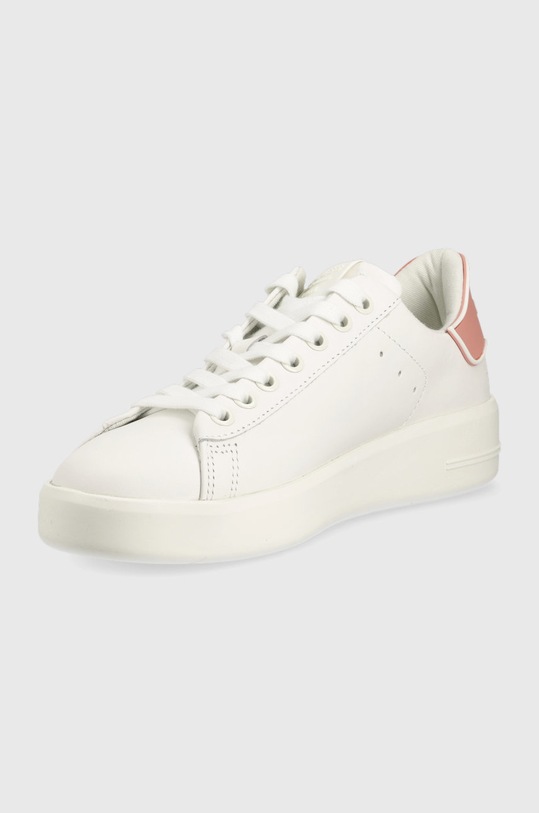 Obuwie Guess sneakersy skórzane Rockie FL7RC5.LEA12.WHIRO biały