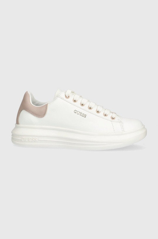 Kožené sneakers boty Guess Vibo imitace kůže bílá FL7RNO.ELE12.WHIPI