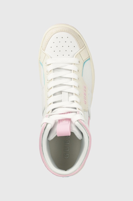 Guess sneakersy Basqet biały FL7BSQ.LEA12.WHIPI