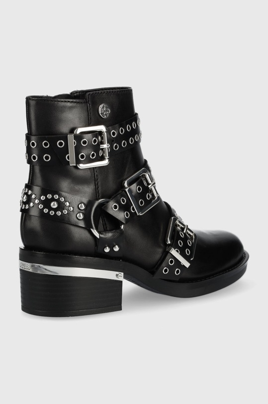 Guess botki skórzane Fifii FL7FFI.ELE10.BLACK czarny AW22