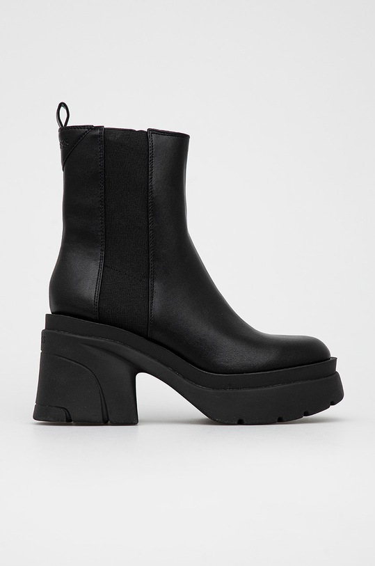 Guess sztyblety Vaneta imitacja skóry licowej czarny FL7VAN.LEA10.BLACK