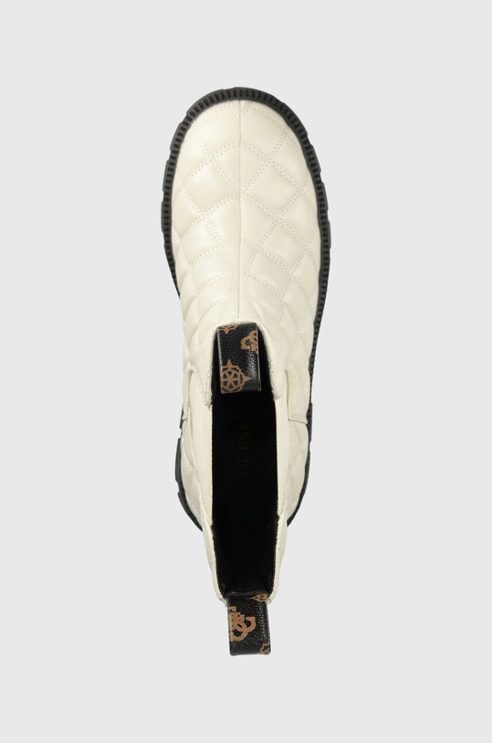 Guess sztyblety skórzane Serlen beżowy FL7SRL.LEA10.WHITE
