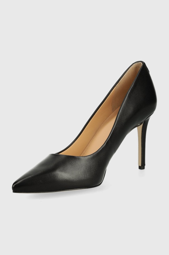 Obuwie Guess szpilki skórzane PIERA FL5PIE.LEA08.BLACK czarny