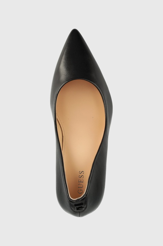 Guess szpilki skórzane PIERA czarny FL5PIE.LEA08.BLACK