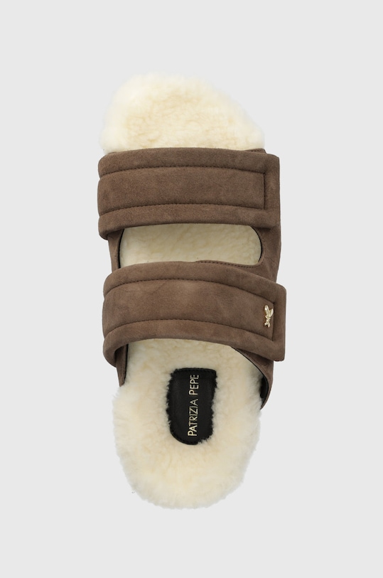 Semišové papuče Patrizia Pepe hnedá 8X0033.L033.B744