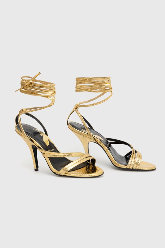 Кожени сандали Patrizia Pepe 8X0431.L007.Y360 злато AW22