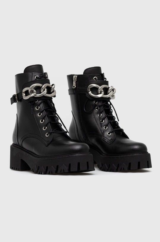 Patrizia Pepe sztyblety skórzane 8Y0014.L011.K347 czarny AW22