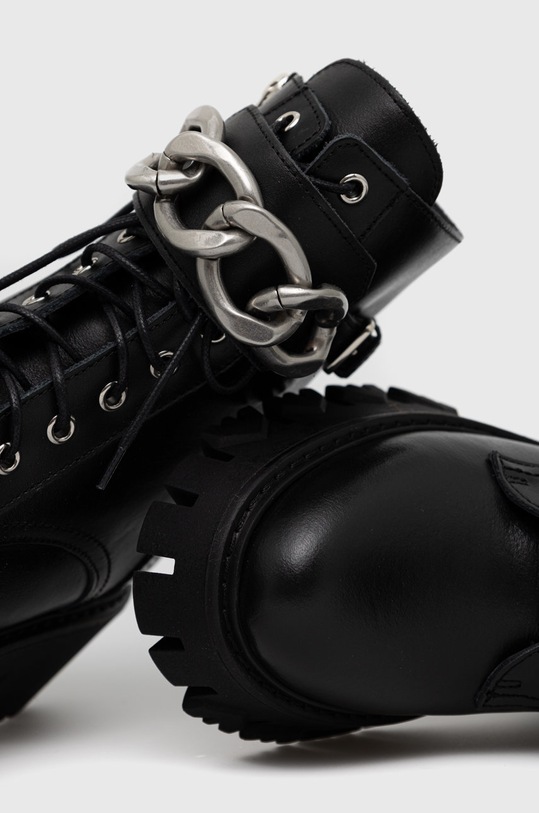 Patrizia Pepe sztyblety skórzane czarny 8Y0014.L011.K347