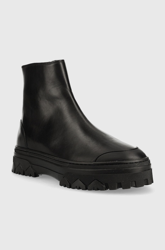Kožené členkové topánky Patrizia Pepe 8Y0016.L011.K103 čierna AW23