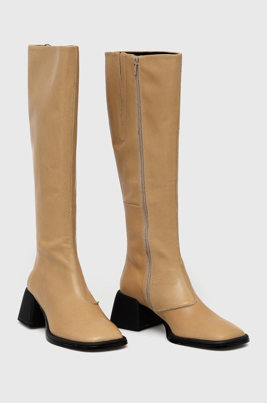 Kožne čizme Vagabond Shoemakers 5445.101.10 bež AW22