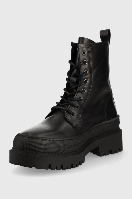 Încălțăminte Tommy Jeans bocanci de piele Lace Up Boot EN0EN01899.BDS negru