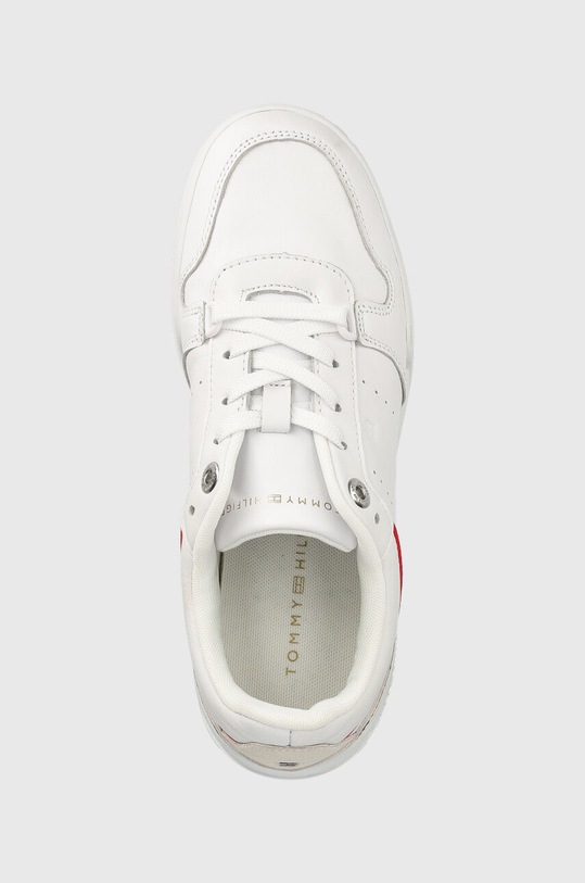 Tommy Hilfiger sneakersy skórzane Low Cut Basket biały FW0FW06524.YBR