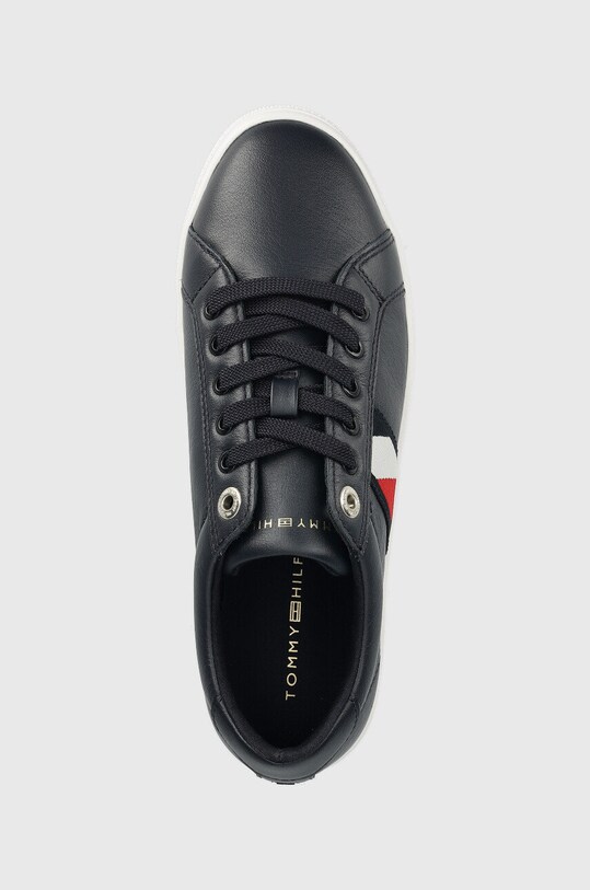 Kožené tenisky Tommy Hilfiger Corporate Tommy Cupsole tmavomodrá FW0FW06605.DW5