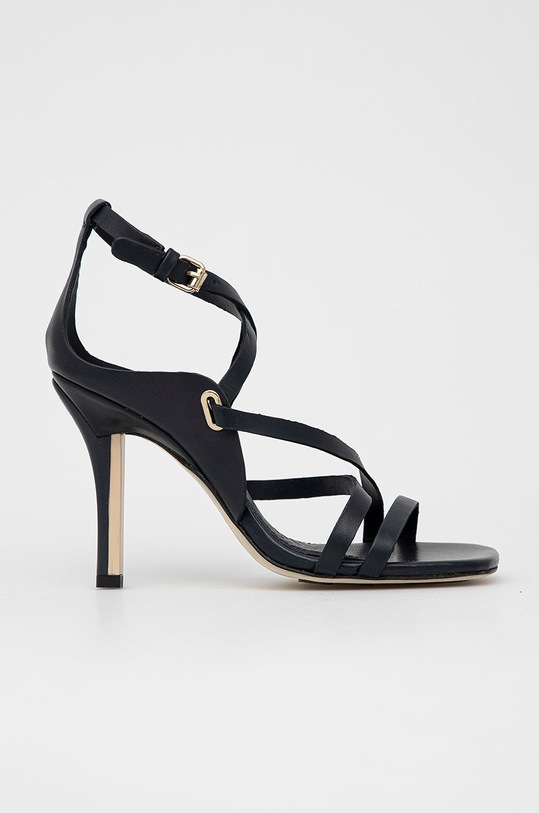 Tommy Hilfiger sandały skórzane Elevated TH High Heel pozostałe granatowy FW0FW06653.DW5