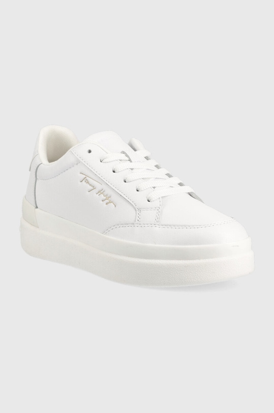 Tommy Hilfiger sneakersy TH Signature Leather FW0FW06665.YBR biały AW22